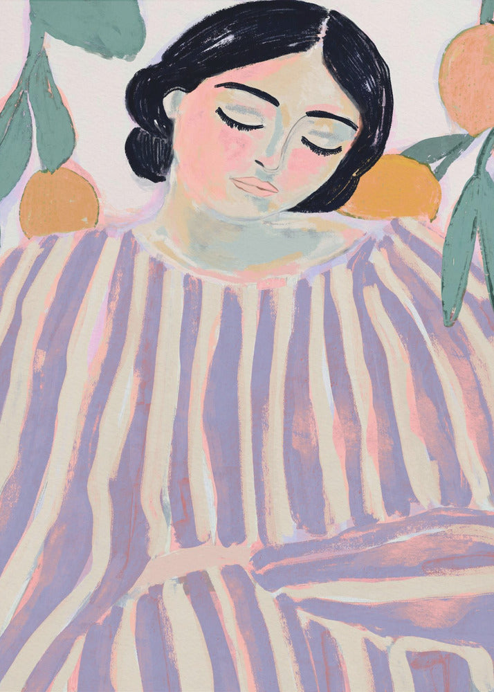Sleeping in Stripes | Canvas