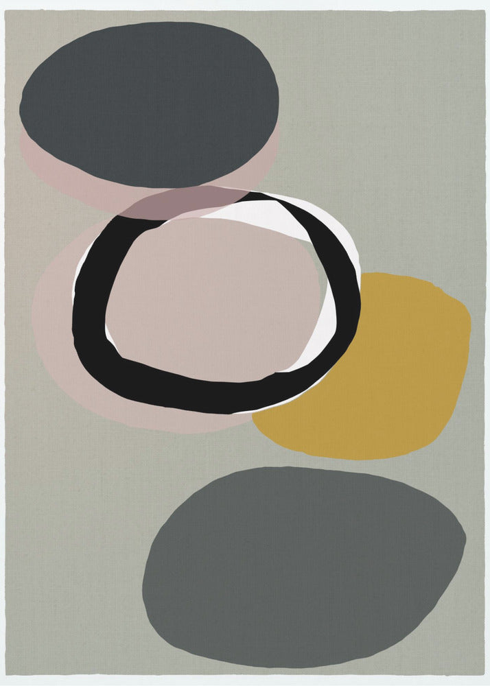 Abstract Circles in Muted Tones | Poster