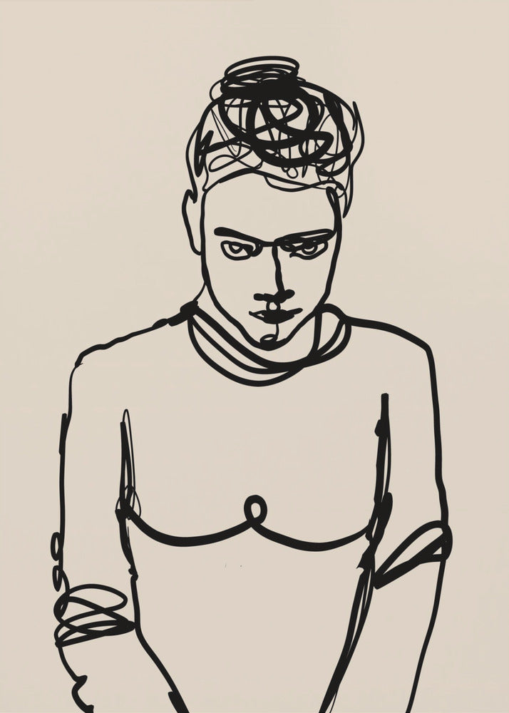 Line drawing lady | Poster