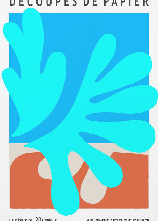 Organic Shapes And Vibrant Blue Hues | Poster