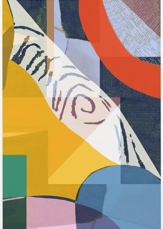 Vibrant Composition Of Geometric Shapes | Poster