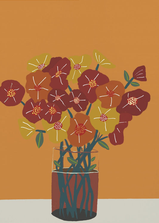 Floral flowers in vase | Poster