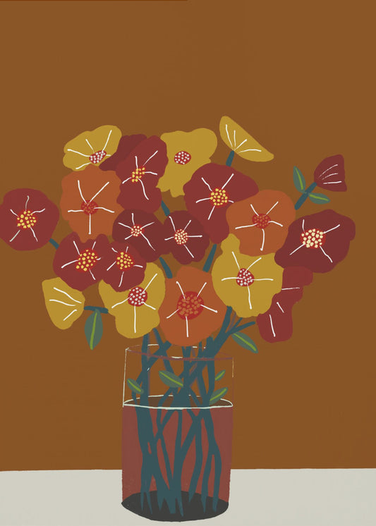 Floral flowers in vase | Poster