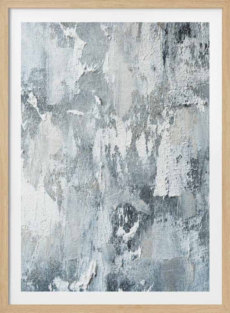 Textured Layers Of White And Gray | Poster
