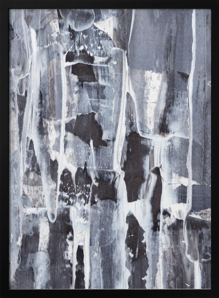 Textured Layers of Gray and White | Poster