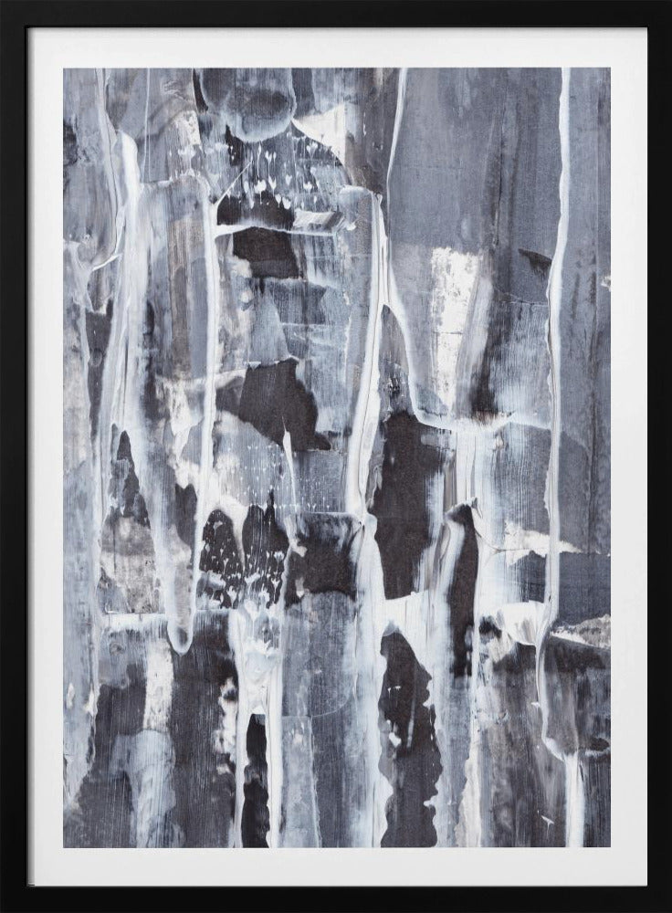 Textured Layers of Gray and White | Poster