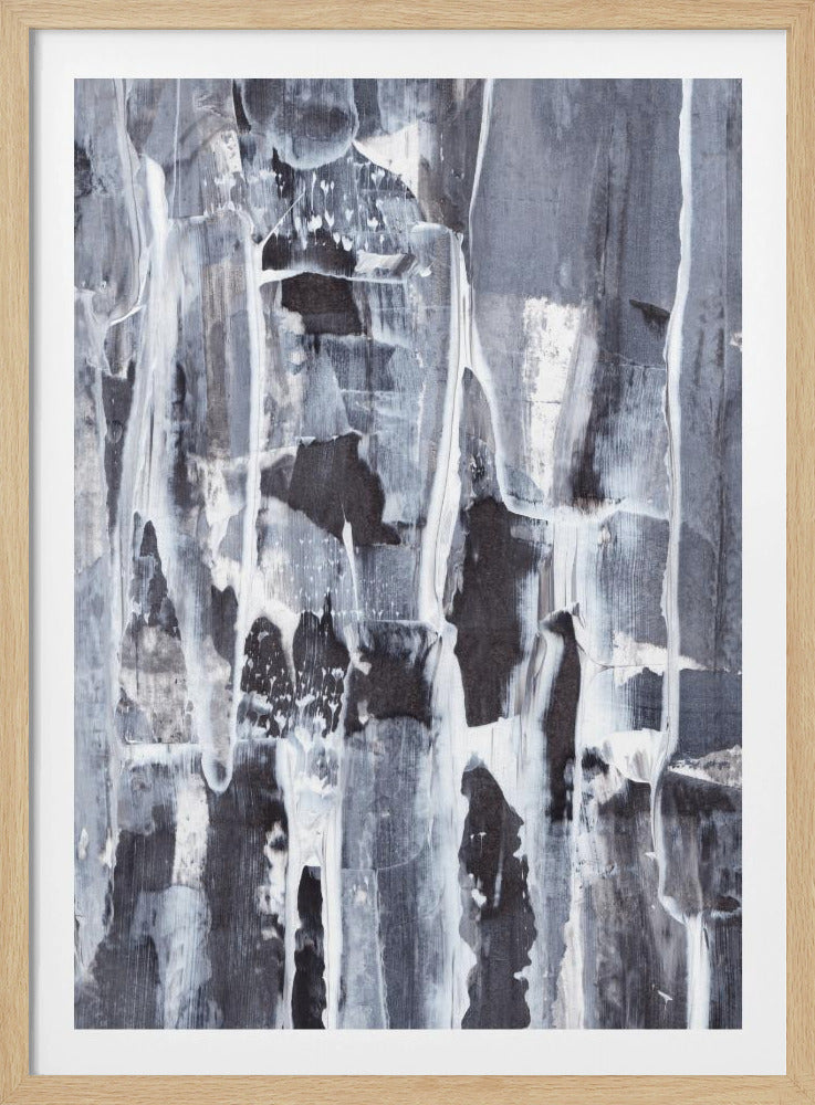 Textured Layers of Gray and White | Poster