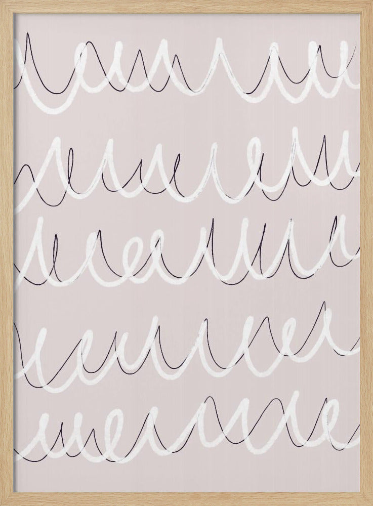 Curved Doodle Waves | Poster