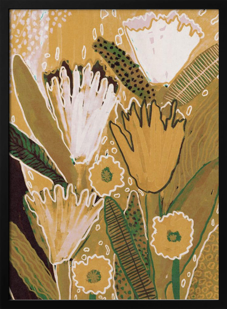 Magic Wildflowers / Yellow &amp; Green | Poster