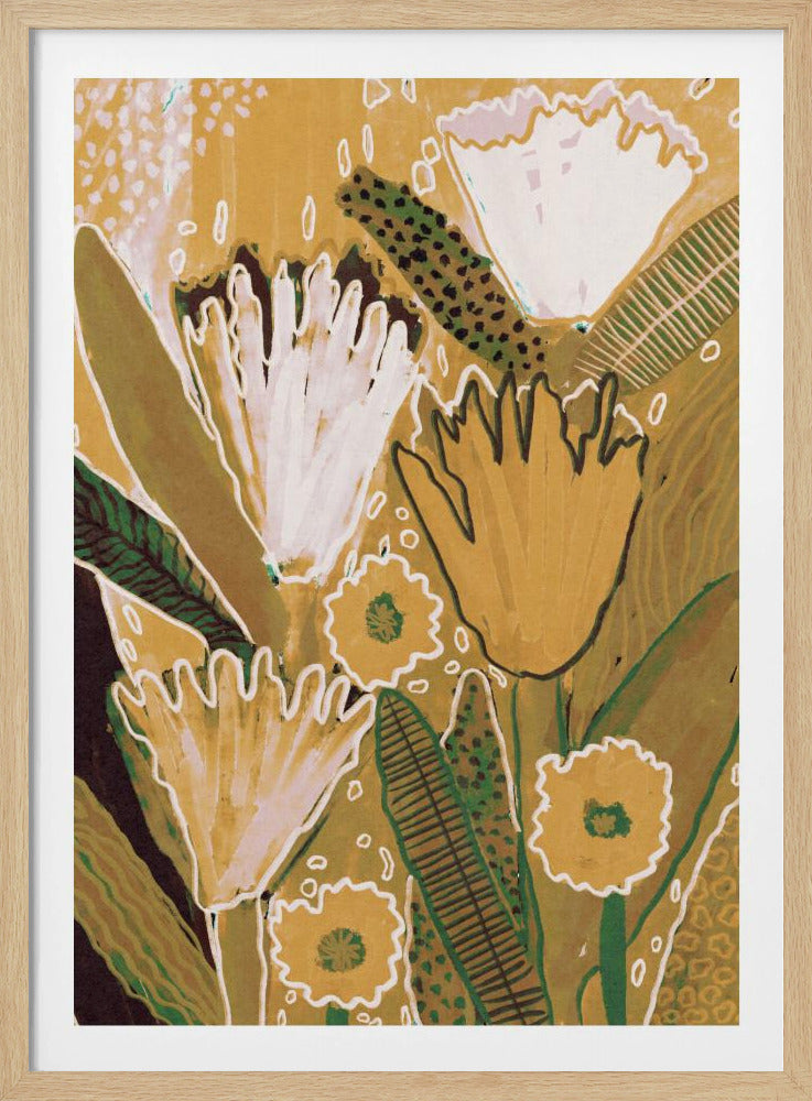 Magic Wildflowers / Yellow &amp; Green | Poster