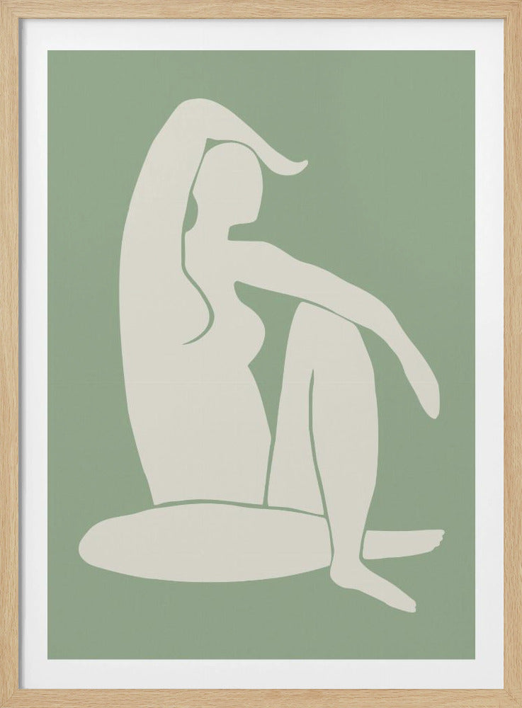 Figure Matisse Style Green | Poster