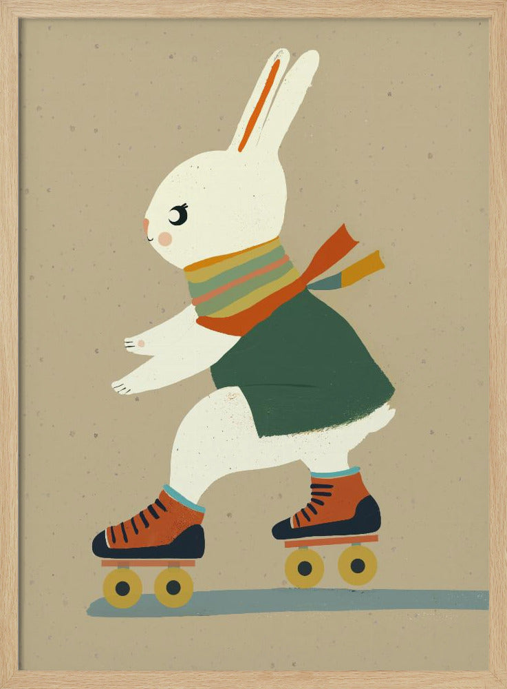 Skating Bunny Bliss | Poster