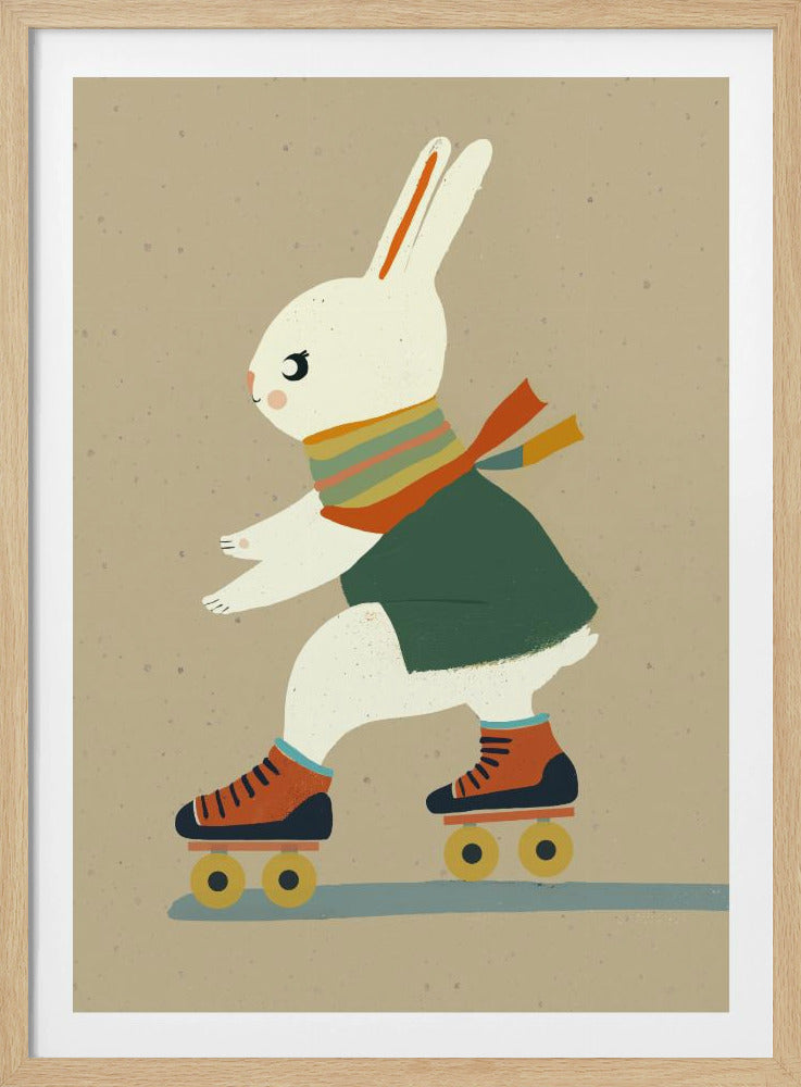 Skating Bunny Bliss | Poster