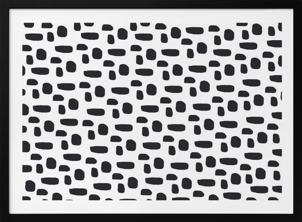 Black And White Dot Pattern | Poster
