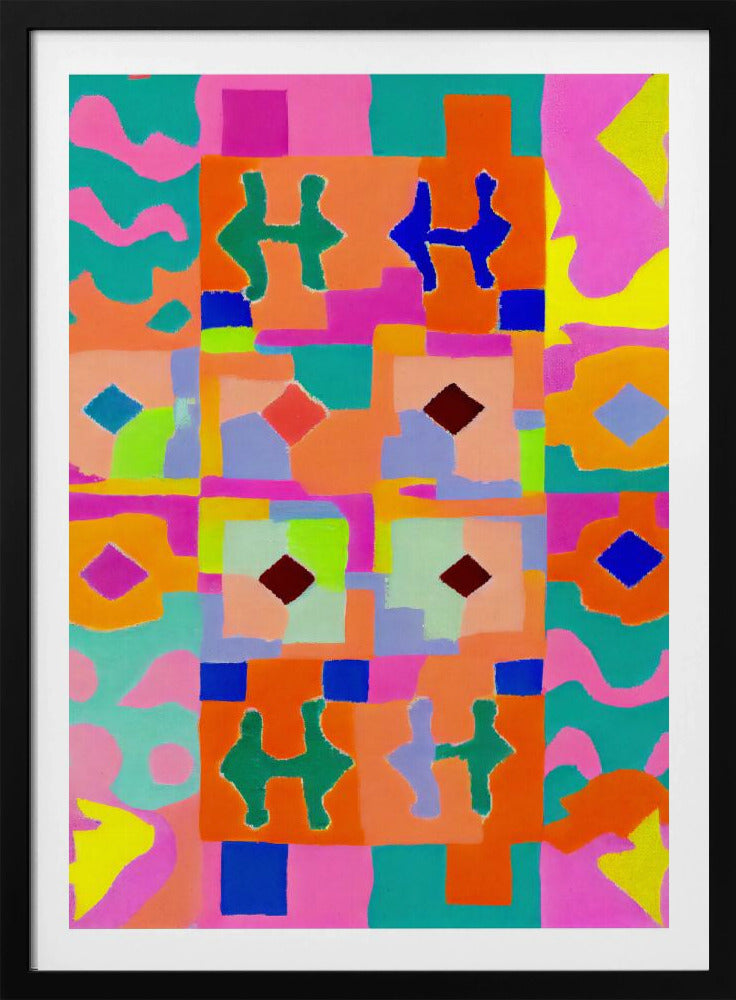 Vivid Geometric Tapestry | Poster