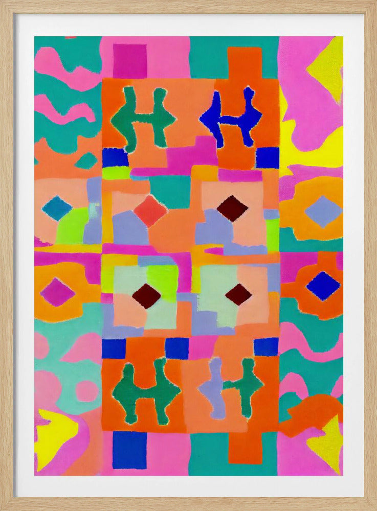 Vivid Geometric Tapestry | Poster