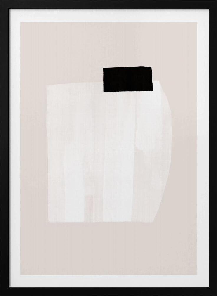 Silent Structure With Black on White Texture | Poster