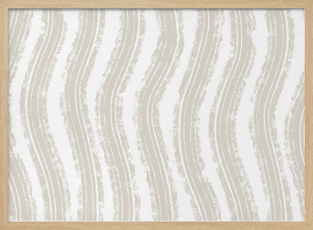 Textured Beige Lines With Rhythmic Pattern | Poster