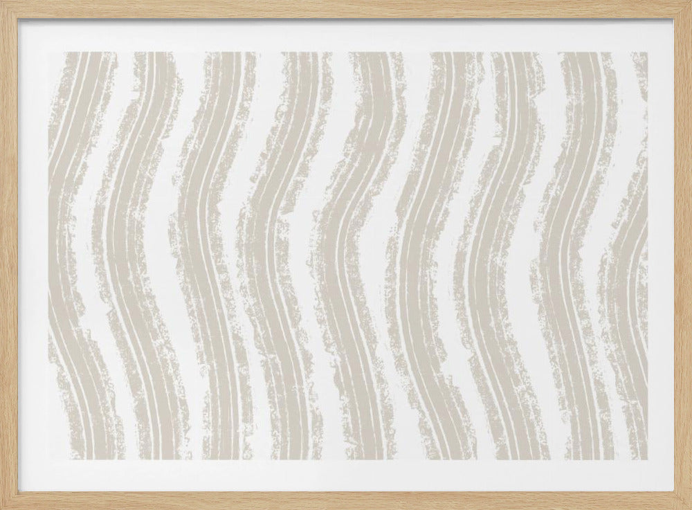 Textured Beige Lines With Rhythmic Pattern | Poster