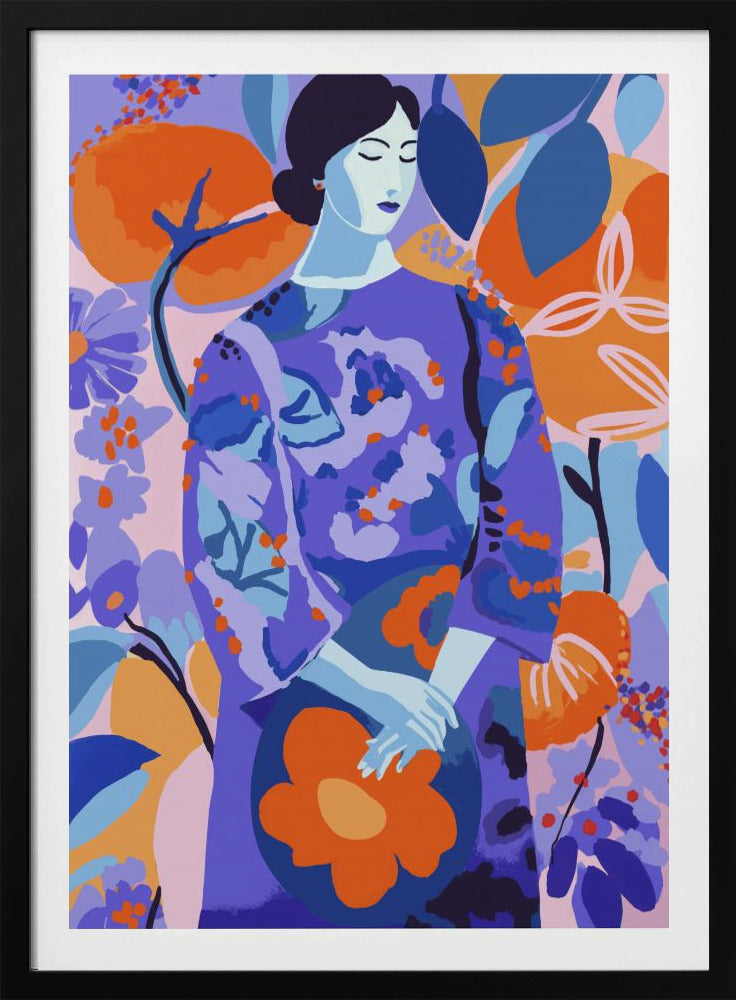 Woman In Flower Garden | Poster