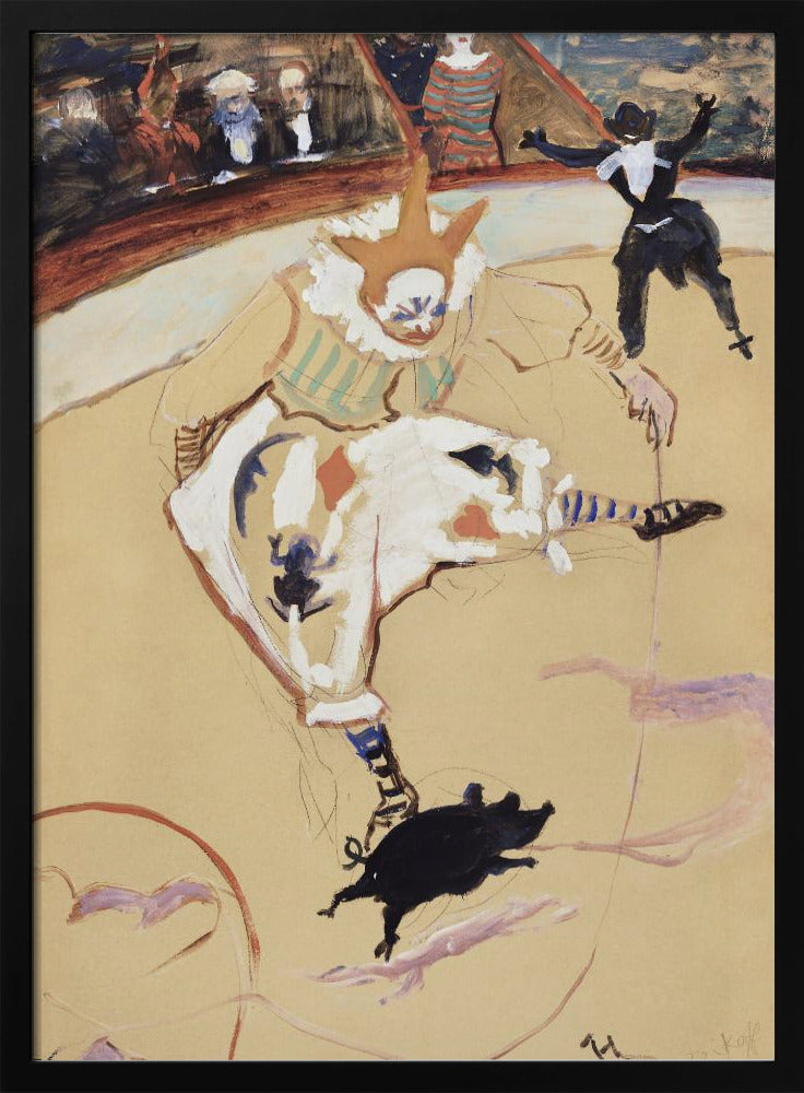 At the Circus Fernando Medrano With a Piglet (ca. 1889) | Poster