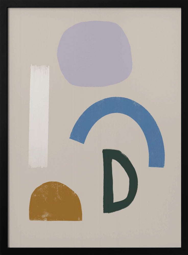 Minimalist Shapes in Muted Colors | Poster