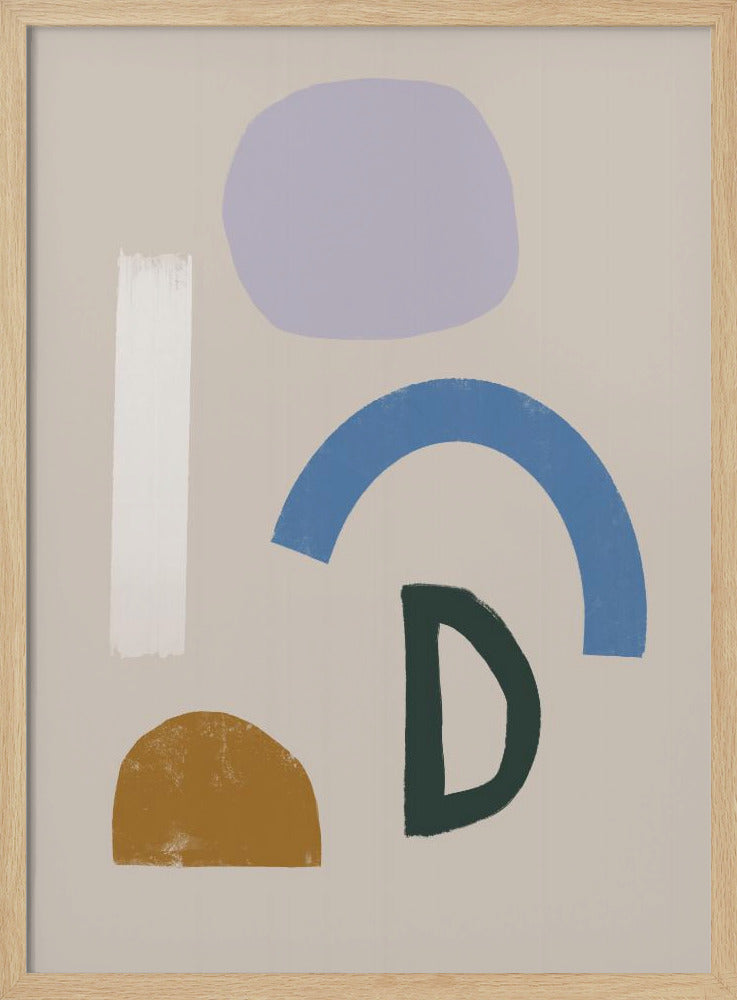 Minimalist Shapes in Muted Colors | Poster