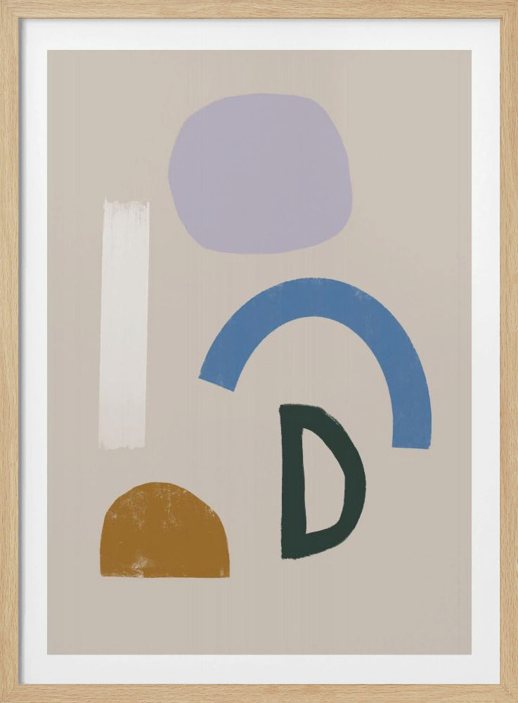 Minimalist Shapes in Muted Colors | Poster