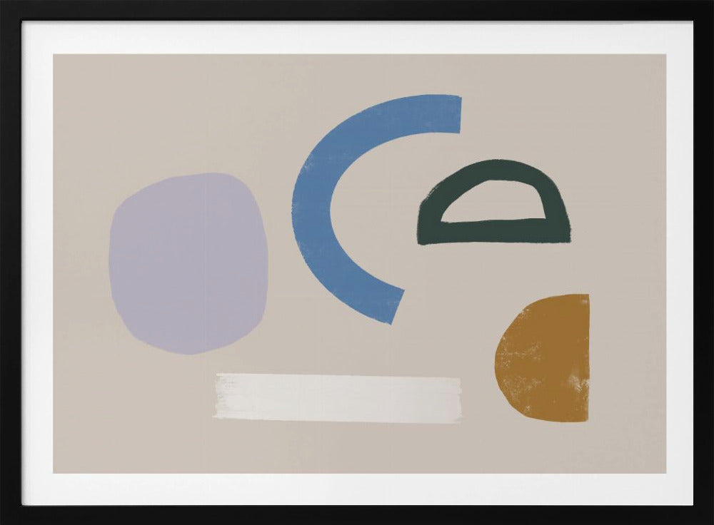 Minimalist Shapes in Muted Colors | Poster