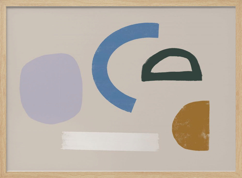 Minimalist Shapes in Muted Colors | Poster