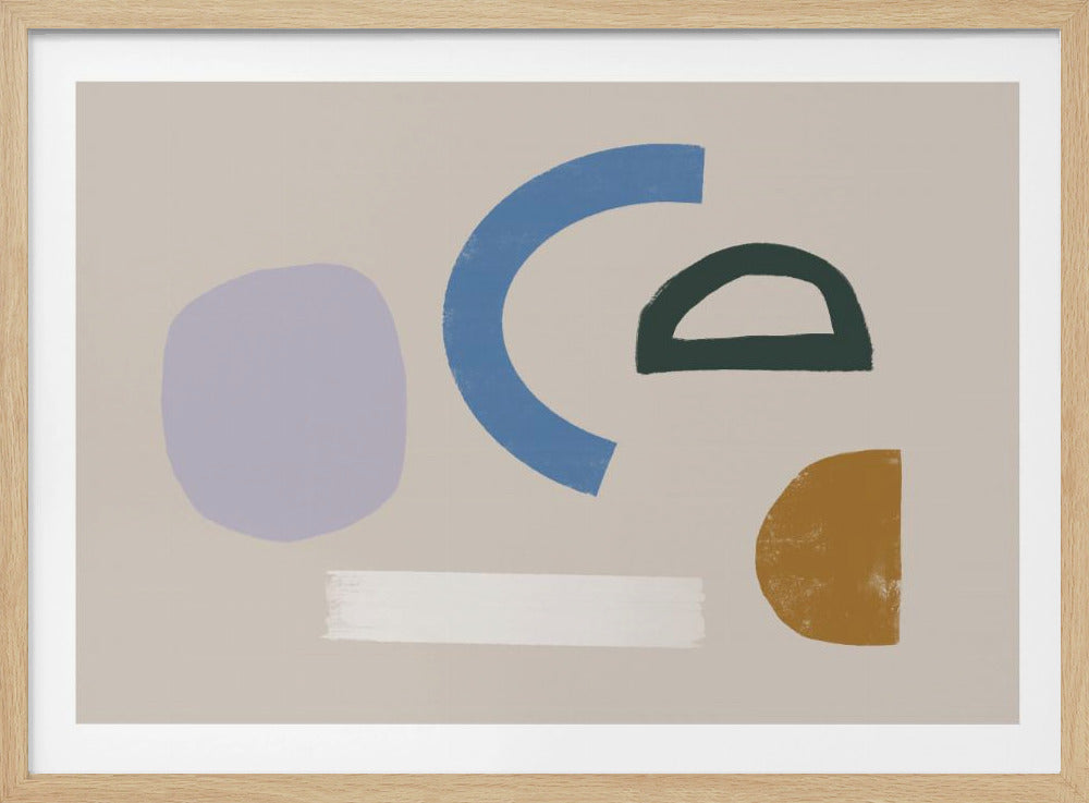 Minimalist Shapes in Muted Colors | Poster