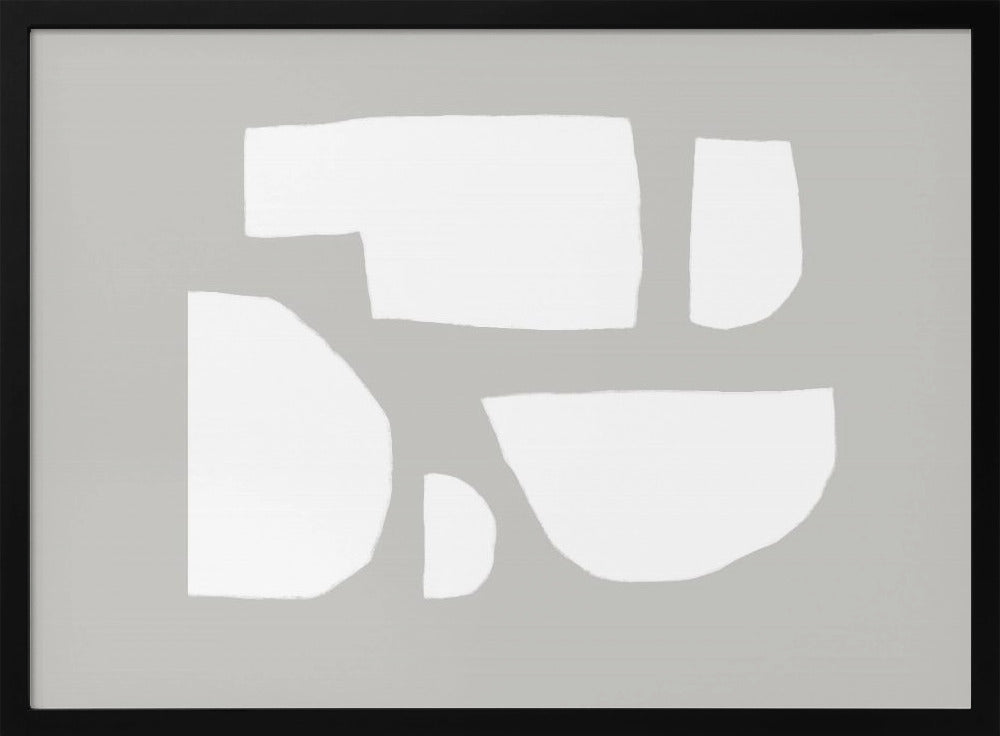Minimalistic White Shapes | Poster