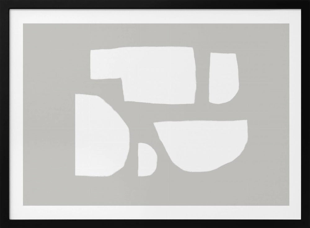 Minimalistic White Shapes | Poster