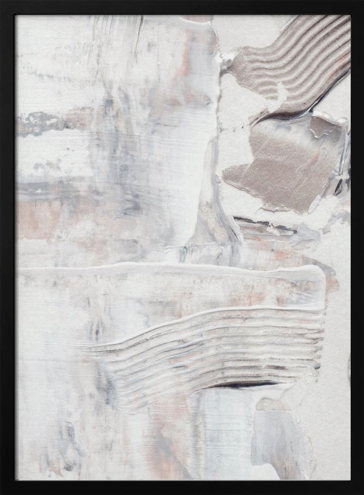 Textured Brushstrokes and Layered Neutral Tones | Poster