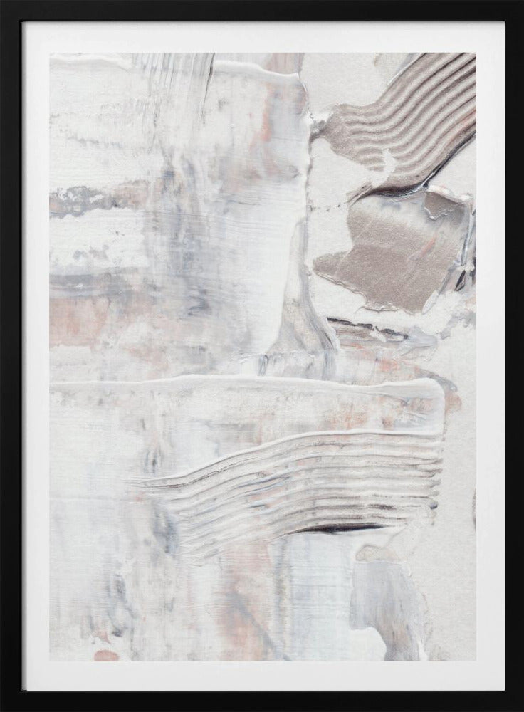 Textured Brushstrokes and Layered Neutral Tones | Poster