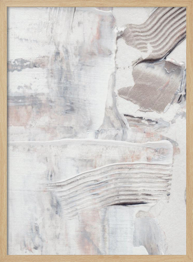 Textured Brushstrokes and Layered Neutral Tones | Poster