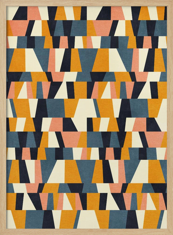 Rainbow Plus Shapes  Blue Mustard14 | Poster