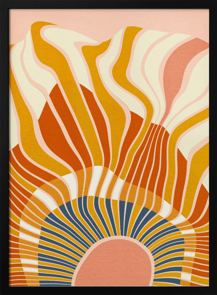 Rainbow Plus Shapes  Blue Mustard12 | Poster