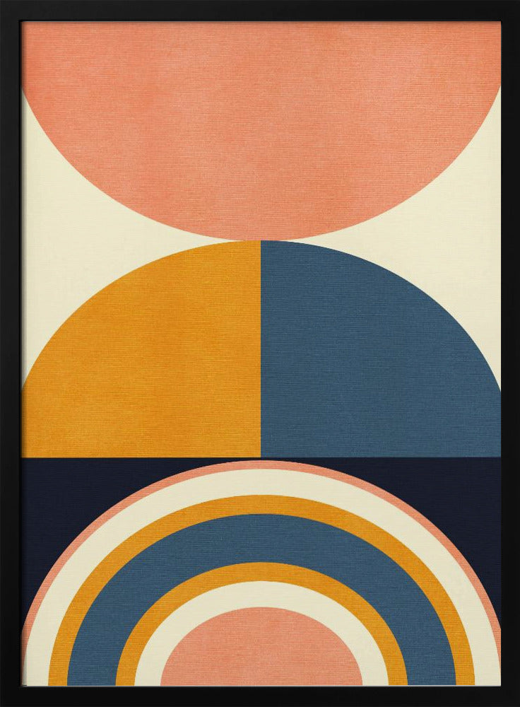 Rainbow Plus Shapes  Blue Mustard10 | Poster