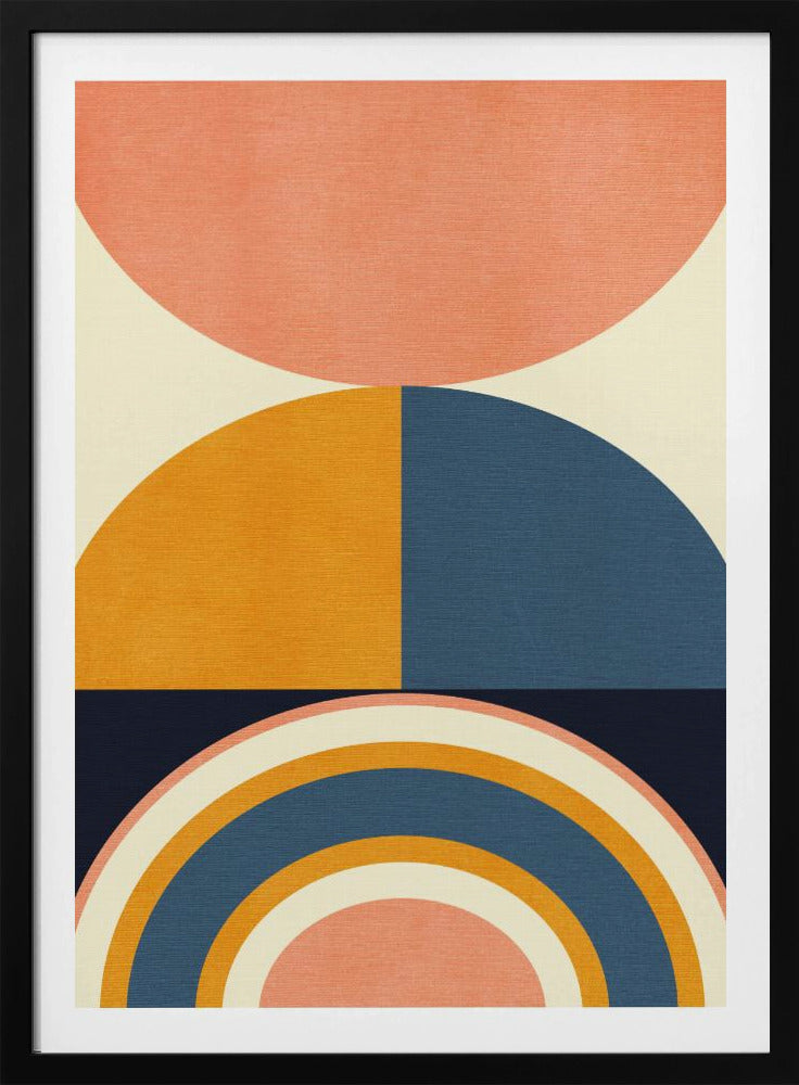 Rainbow Plus Shapes  Blue Mustard10 | Poster
