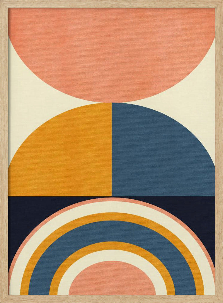 Rainbow Plus Shapes  Blue Mustard10 | Poster