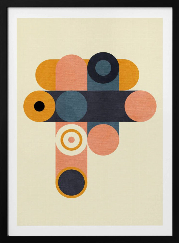 Rainbow Plus Shapes  Blue Mustard8 | Poster