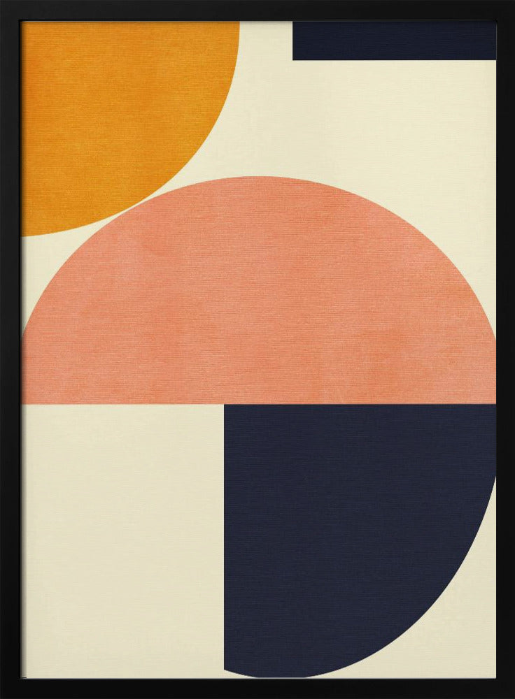 Rainbow Plus Shapes  Blue Mustard2 | Poster