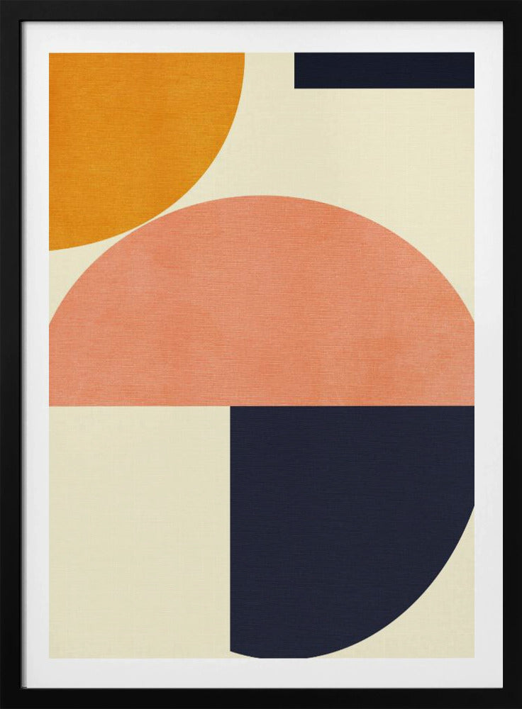 Rainbow Plus Shapes  Blue Mustard2 | Poster