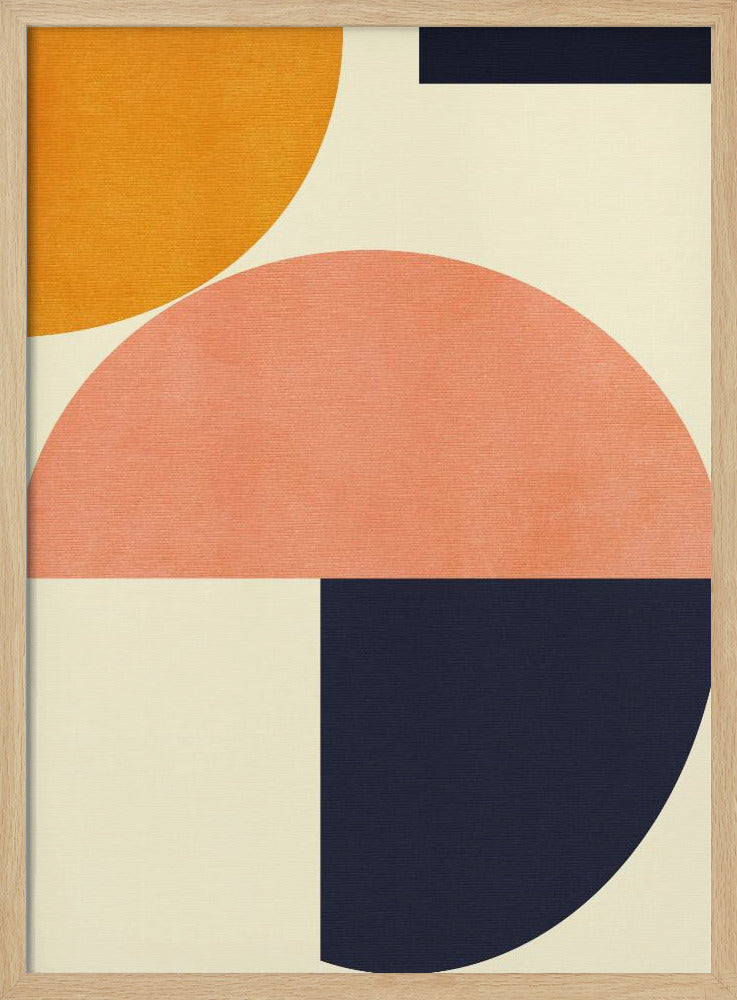 Rainbow Plus Shapes  Blue Mustard2 | Poster