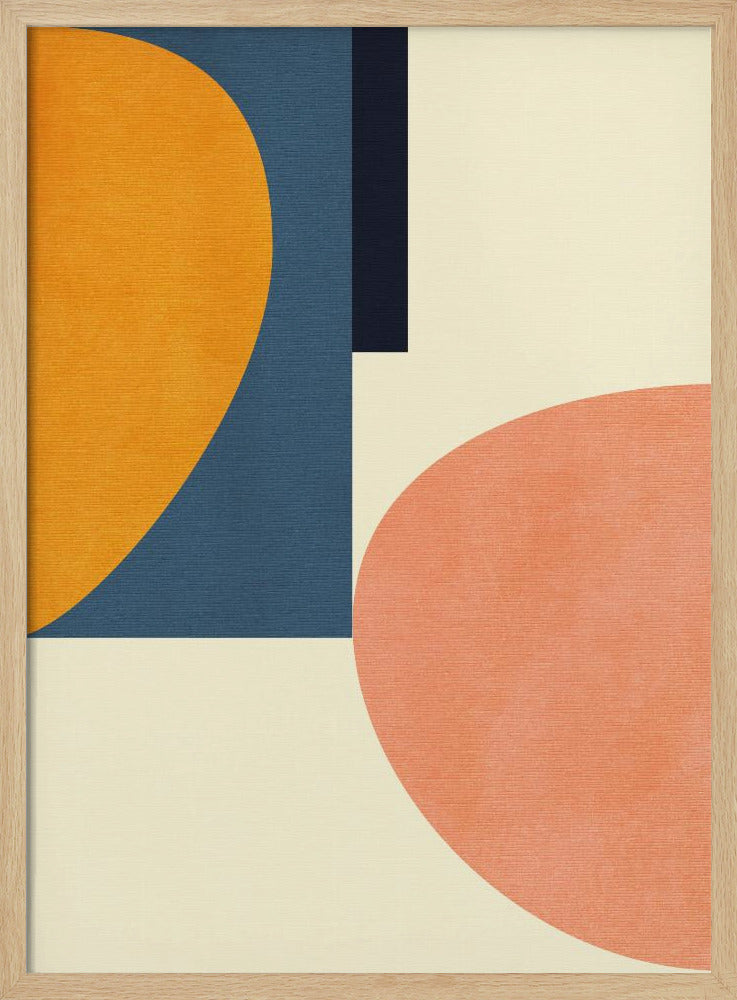 Rainbow Plus Shapes  Blue Mustard1 | Poster