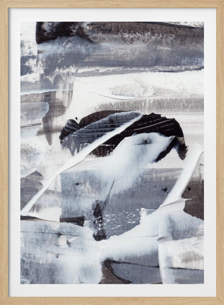 Monochrome Brushstrokes | Poster