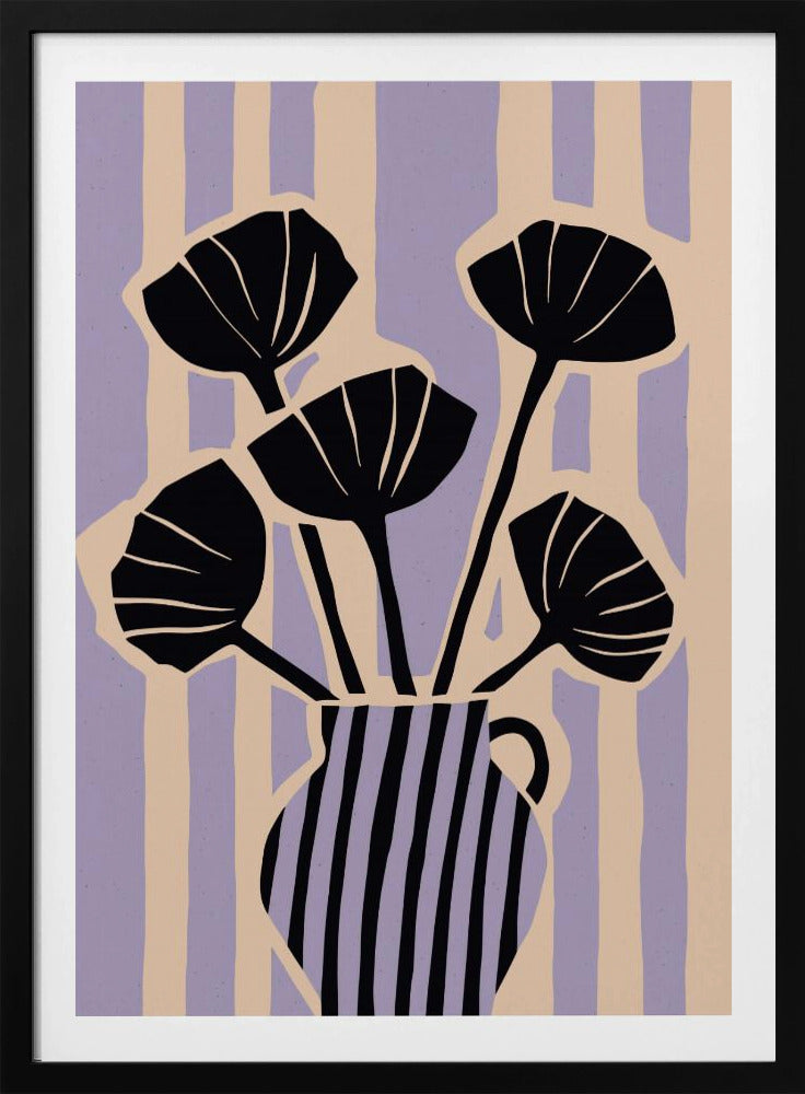 Striped Blossom Vase | Poster