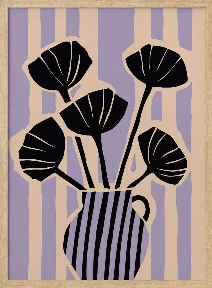 Striped Blossom Vase | Poster