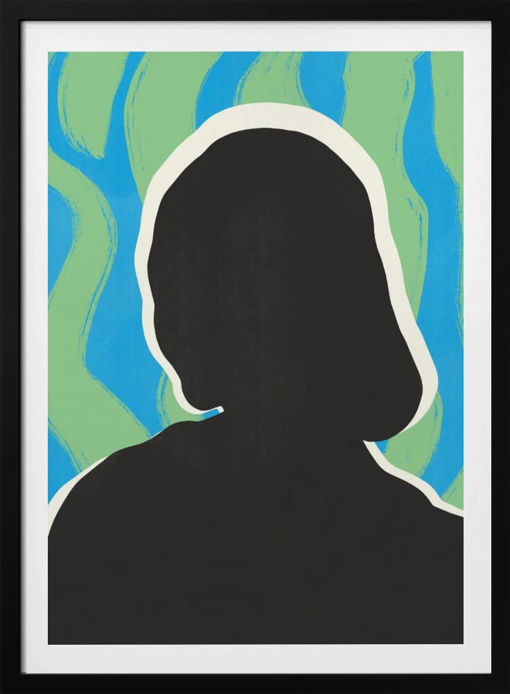 Anonymous Portrait In Cool Colors | Poster